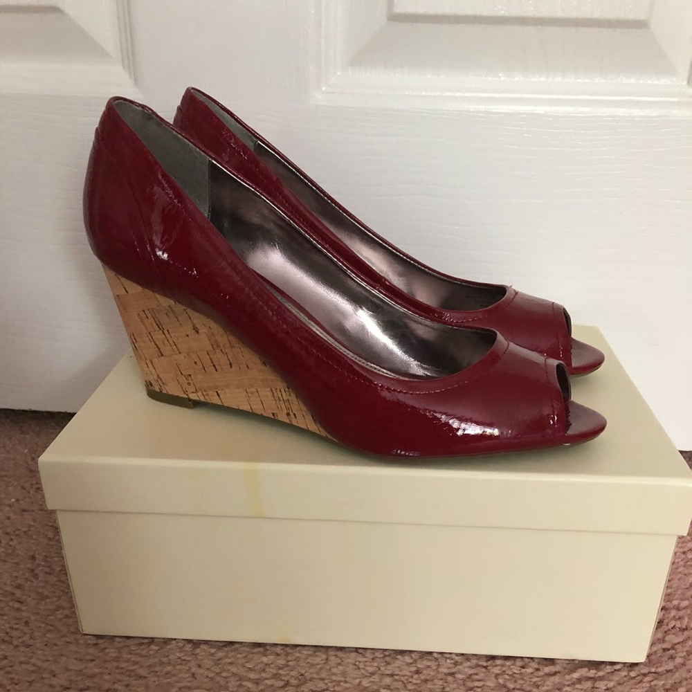 Alfani Faux Leather Wedges Size 8